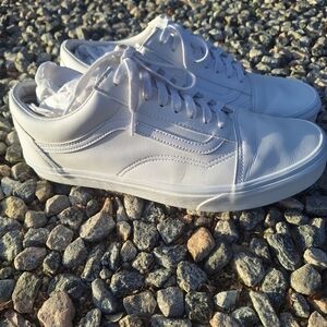Vans Old Skool Classic All-White Men's Sneakers 12
